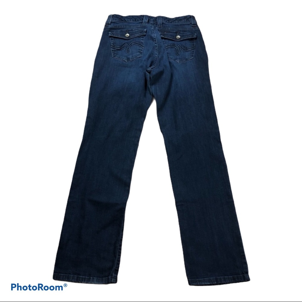 Jeans no-gap straight leg lower on waist Lee size 10